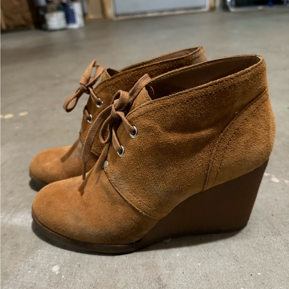 Sole Society Suede Booties, Brown, Size: 7.5